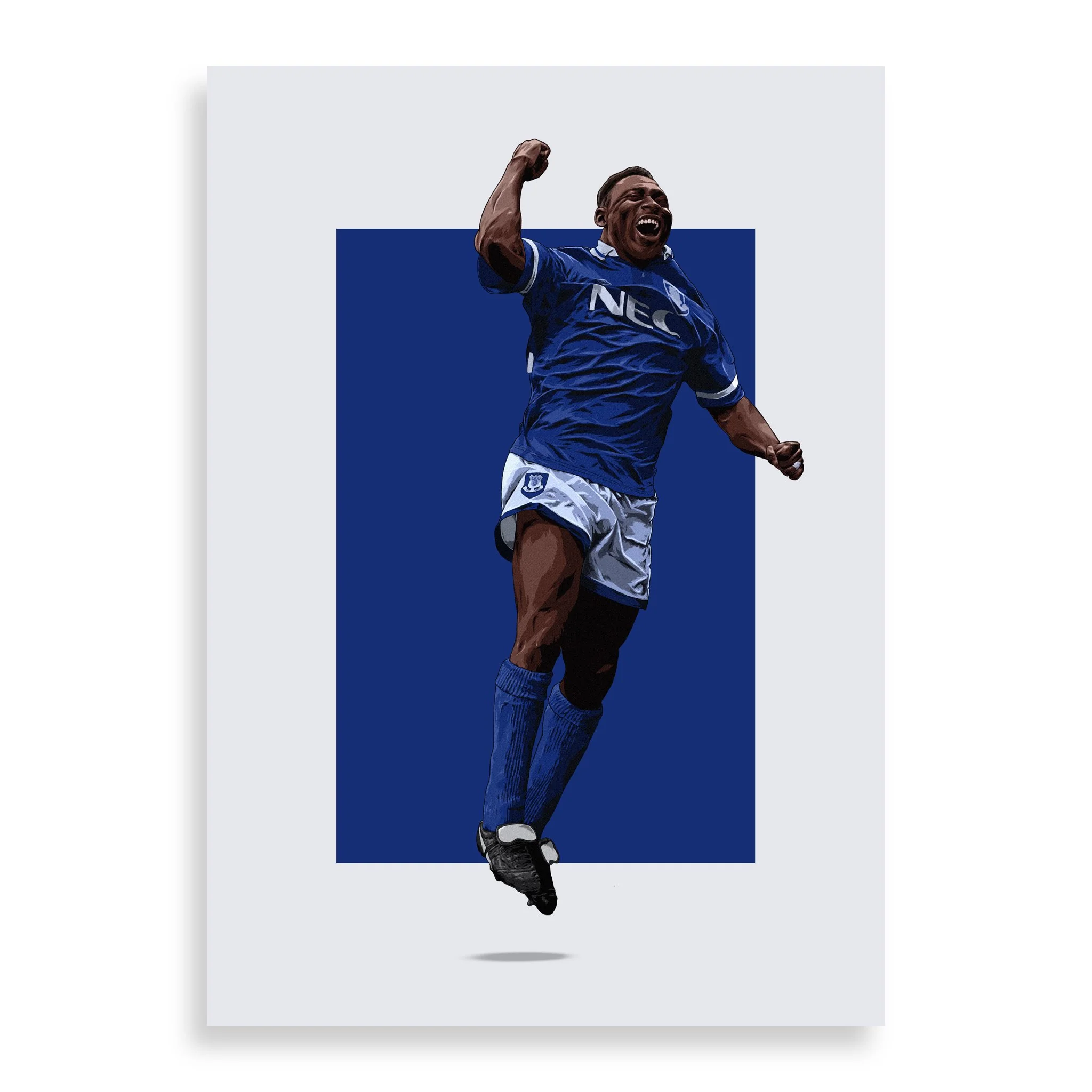 Daniel Amokachi Everton Print - the FA Cup Sub that never was! - Image 2