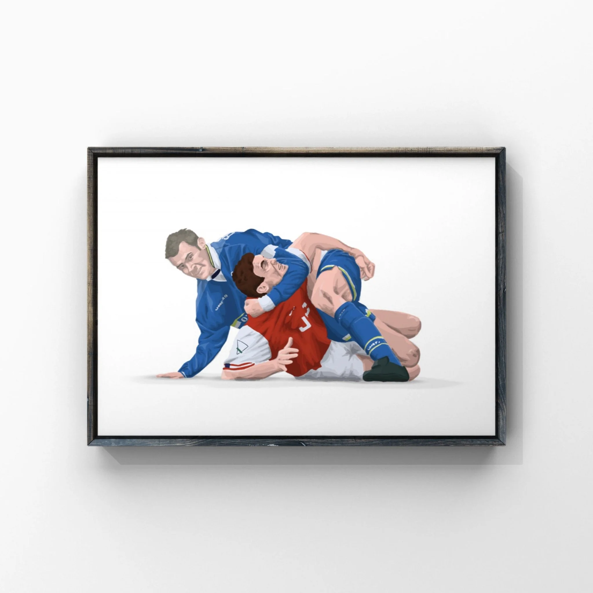 Duncan Ferguson Everton Print - Sorting Keown